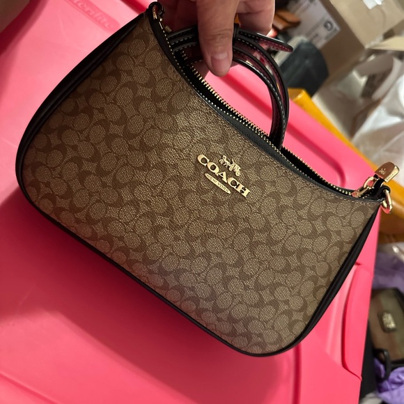 Coach Handbags - EUC Coach Terri Tan and Brown Bag